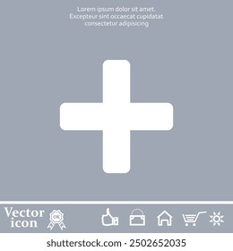 Vector icon of white color on a gray background