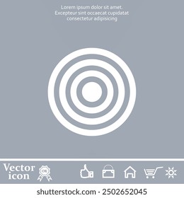 Vector icon of white color on a gray background