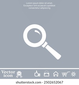 Icono de Vector de color blanco sobre un fondo gris