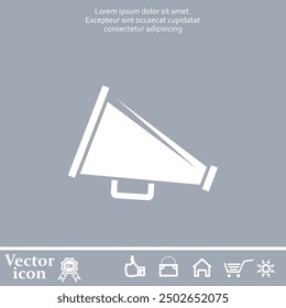 Vector icon of white color on a gray background