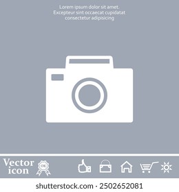 Vector icon of white color on a gray background