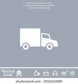 Vector icon of white color on a gray background
