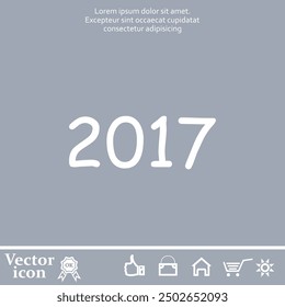 Vector icon of white color on a gray background