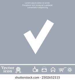 Vector icon of white color on a gray background