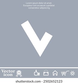 Vector icon of white color on a gray background