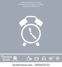 Vector icon of white color on a gray background