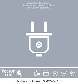 Icono de Vector de color blanco sobre un fondo gris