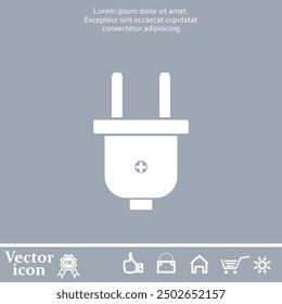 Vector icon of white color on a gray background