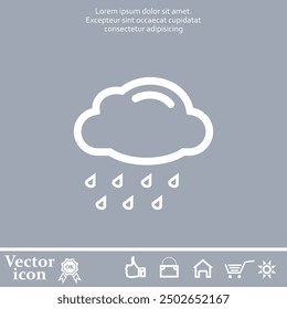 Vector icon of white color on a gray background