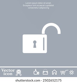 Vector icon of white color on a gray background