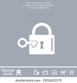 Vector icon of white color on a gray background