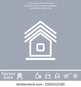 Vector icon of white color on a gray background