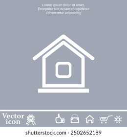 Vector icon of white color on a gray background
