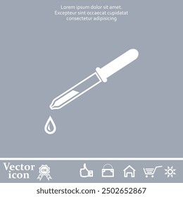 Icono de Vector de color blanco sobre un fondo gris