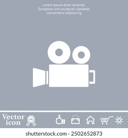 Icono de Vector de color blanco sobre un fondo gris
