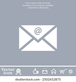 Vector icon of white color on a gray background