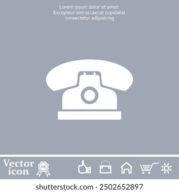 Vector icon of white color on a gray background