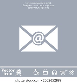 Vector icon of white color on a gray background