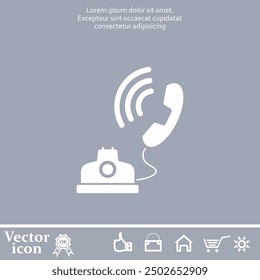 Vector icon of white color on a gray background