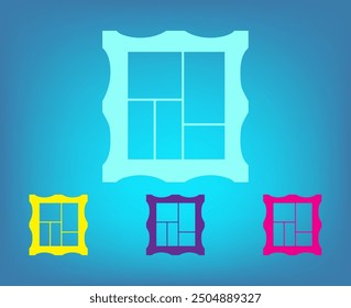 Vector icon of white color on a gray background