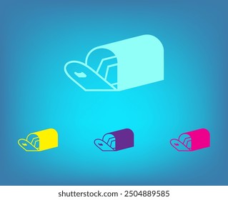 Vector icon of white color on a gray background