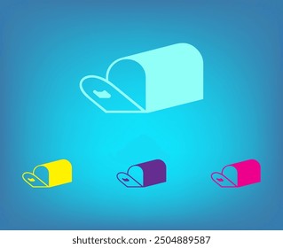 Icono de Vector de color blanco sobre un fondo gris