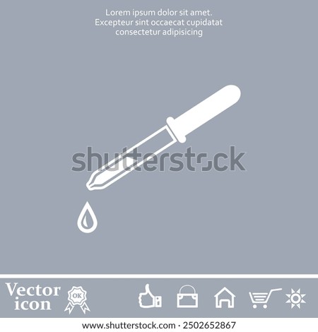 Vector icon of white color on a gray background