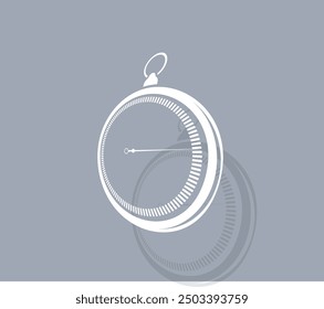 Icono de Vector de color blanco con sombra sobre fondo gris
