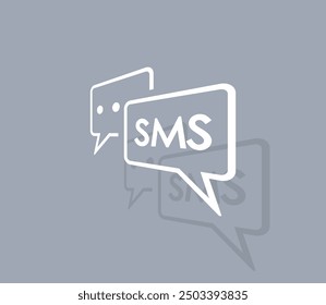 Vector icon of white color with shadow on gray background