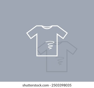 Vector icon of white color with shadow on gray background