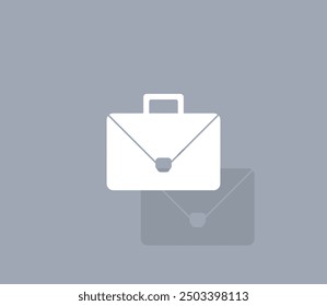 Icono de Vector de color blanco con sombra sobre fondo gris