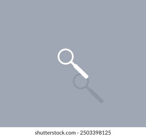 Vector icon of white color with shadow on gray background