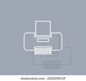Icono de Vector de color blanco con sombra sobre fondo gris