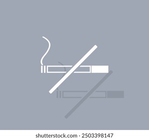 Vector icon of white color with shadow on gray background