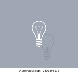 Icono de Vector de color blanco con sombra sobre fondo gris
