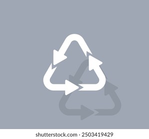 Vector icon of white color with shadow on gray background