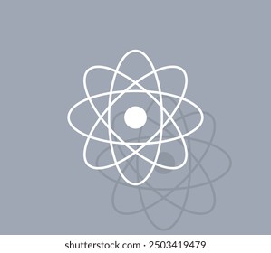 Vector icon of white color with shadow on gray background