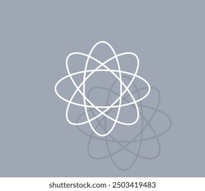 Vector icon of white color with shadow on gray background