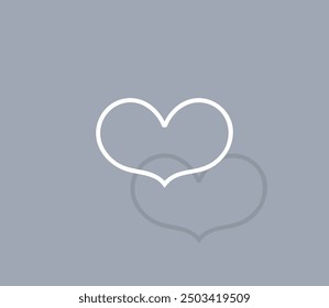 Vector icon of white color with shadow on gray background