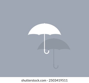Icono de Vector de color blanco con sombra sobre fondo gris