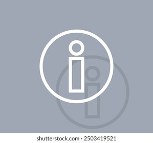 Vector icon of white color with shadow on gray background