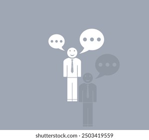 Vector icon of white color with shadow on gray background