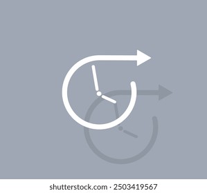 Vector icon of white color with shadow on gray background