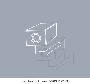 Vector icon of white color with shadow on gray background