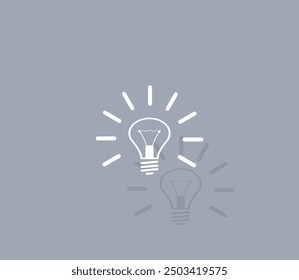 Vector icon of white color with shadow on gray background