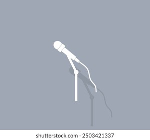 Vector icon of white color with shadow on gray background