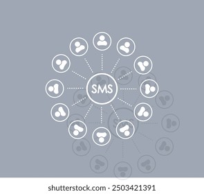 Vector icon of white color with shadow on gray background