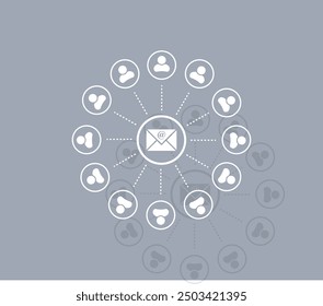 Vector icon of white color with shadow on gray background