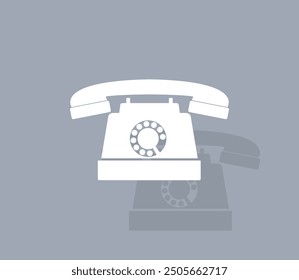 Vektorsymbol von weißer Farbe mit Schatten auf grauem Hintergrund