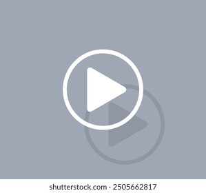 Vector icon of white color with shadow on gray background